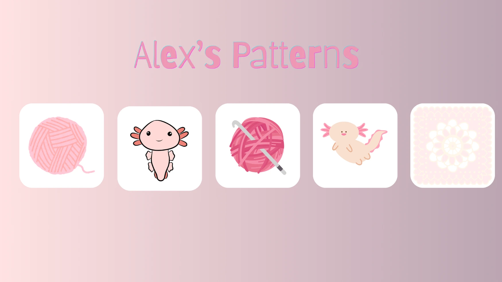 Alex's Patterns shop banner