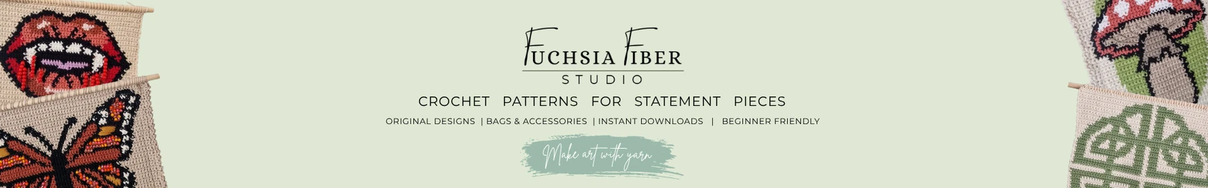 Fuchsia Fiber Studio shop banner