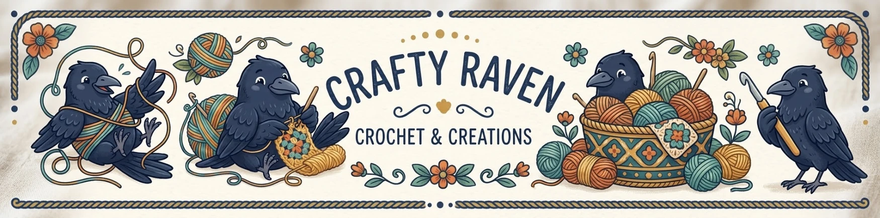 CraftyRaven shop banner