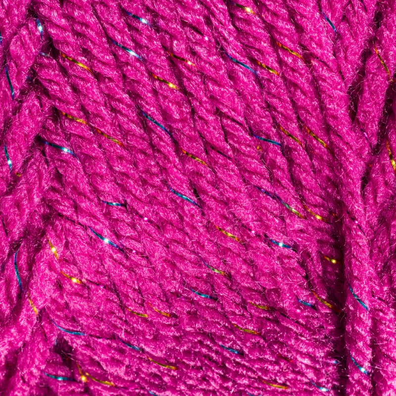 Ribblr Spooly Dazzle - Silver Fuchsia Pink