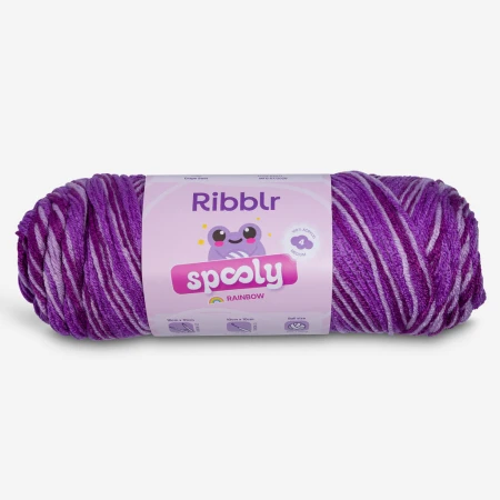 Ribblr Spooly Rainbow - Grape Swirl