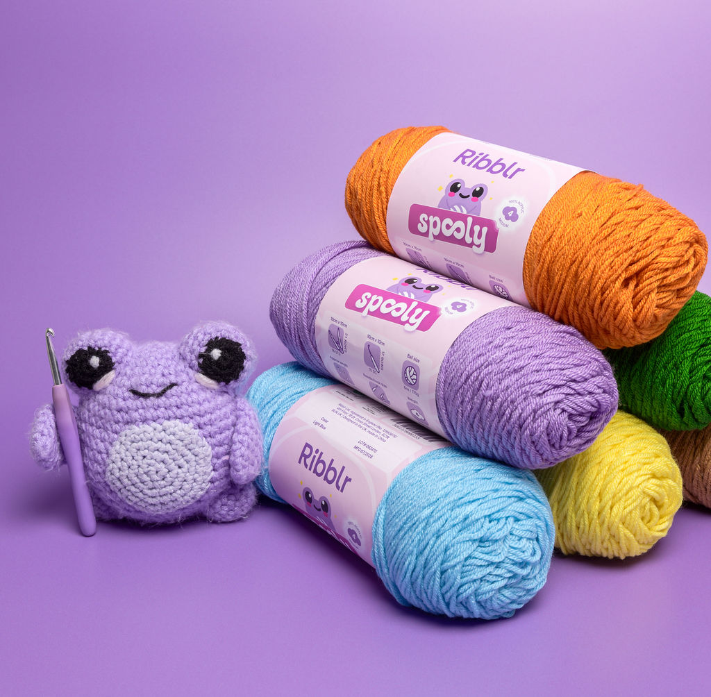 Simple amigurumi project with yarn and a crochet hook